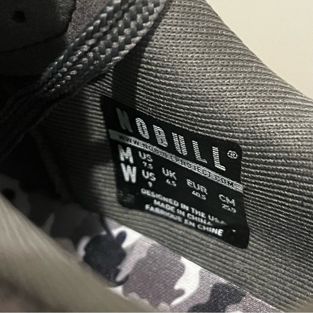 NoBull Outwork Super Fabric Gray/ Black Athletic Trainer, Camo Sole, M- 7.5, W-9 - Picture 10 of 10